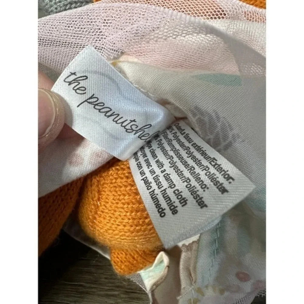 The Peanut Shell Knit Woodland Whimsy Fawn Plush Deer Orange Pink Tutu Toy